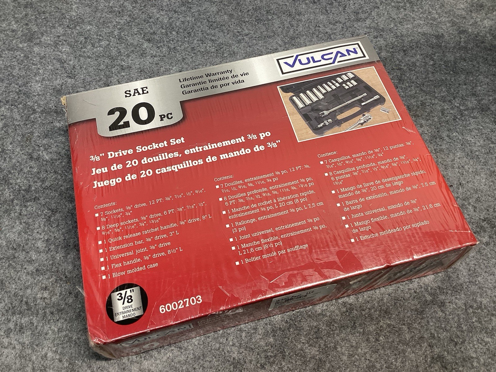 Vulcan SAE 20 Piece 3/8” Drive Socket Set 6002703