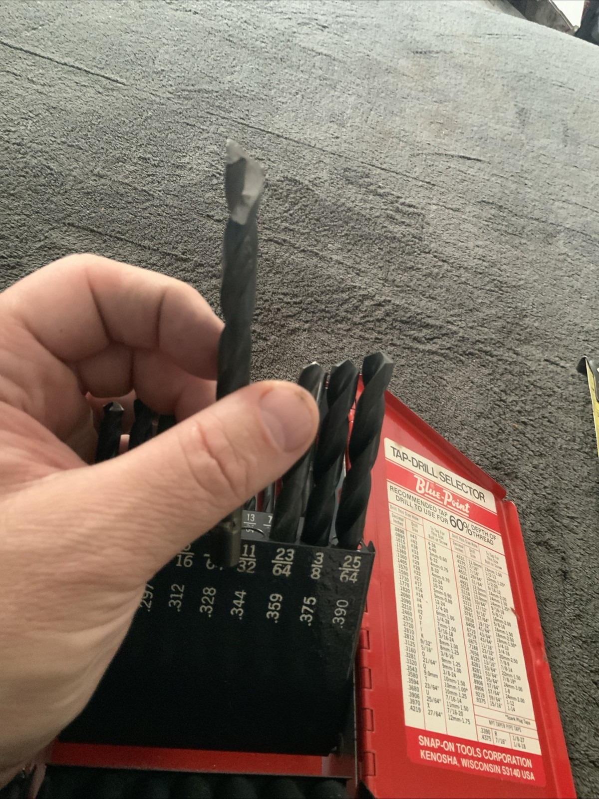 Blue Point Drill Bit Set, Missing 1….see Description….