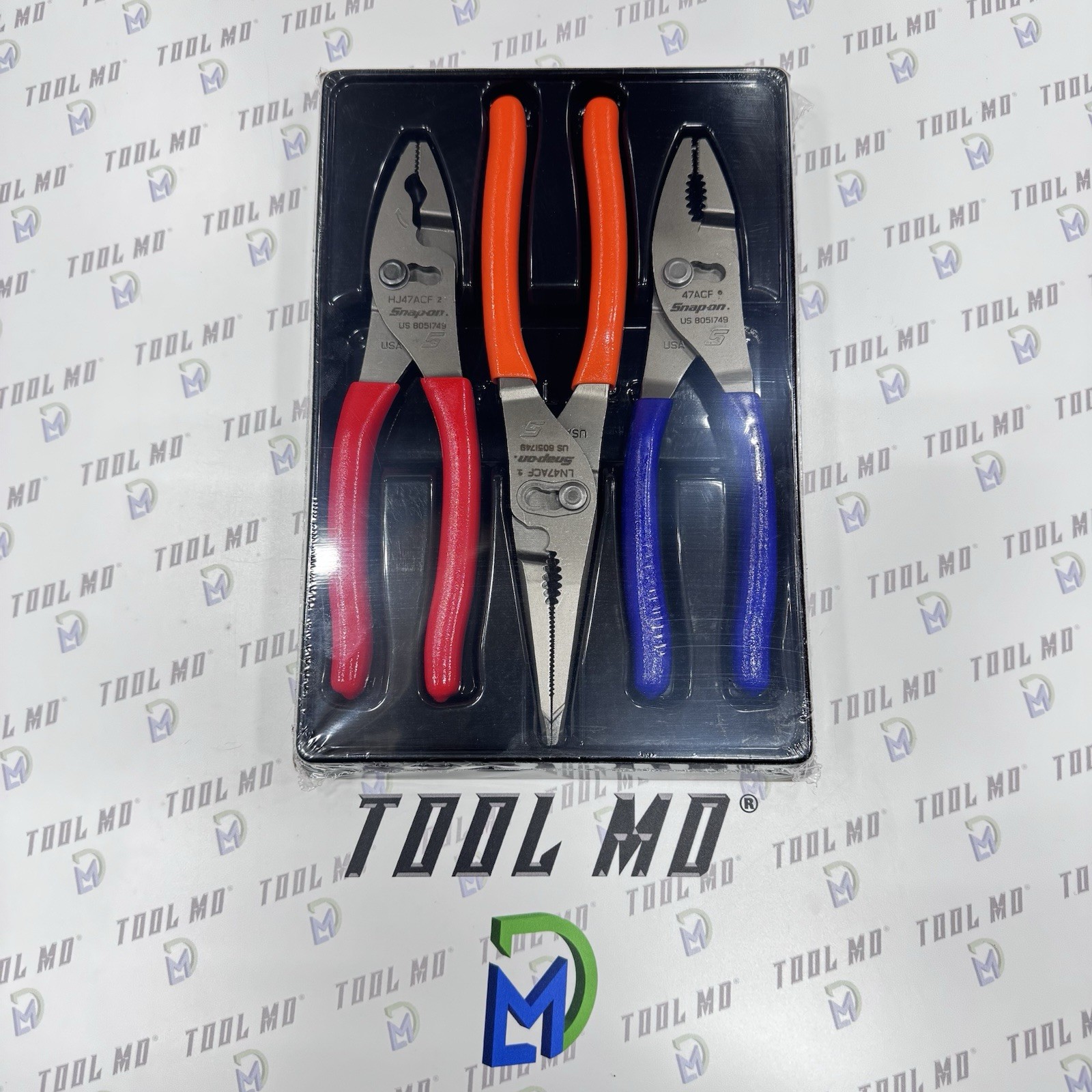 Snap-on Tools USA NEW Assorted Color Slip Joint Pliers Set PL347ACF LN47ACF