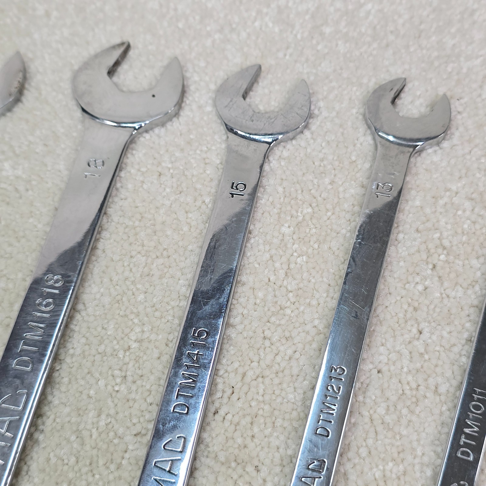 Mac Tools 5pc Metric Open End Tappet Wrench Set 10mm-19mm Thin Beam DTM50K Tray