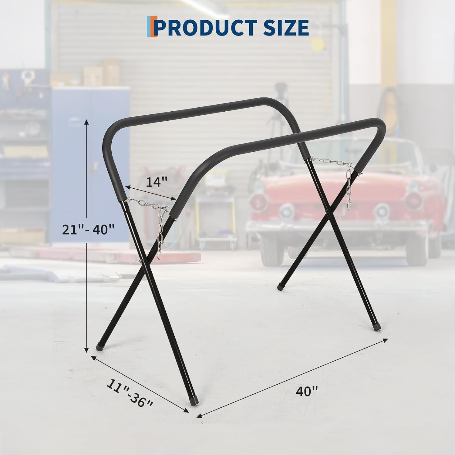 1/2/3/4pcs Portable Work Stand 500LB Garage Workbench Auto Bumpers Fender Stand