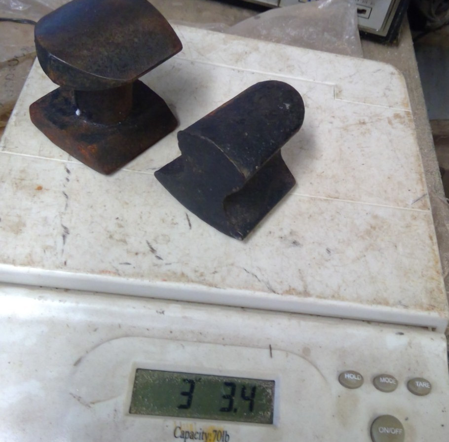 Vintage Used Auto Body Dolly Anvils 2 Piece Lot Unbranded Sheet Metal Tools