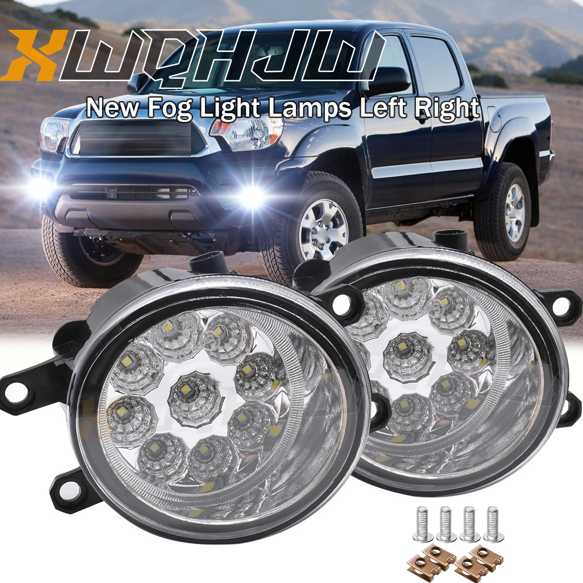 Pair LED Fog Lights Bumper Driving Lamps Bulbs For TOYOTA TACOMA 2012-2020
