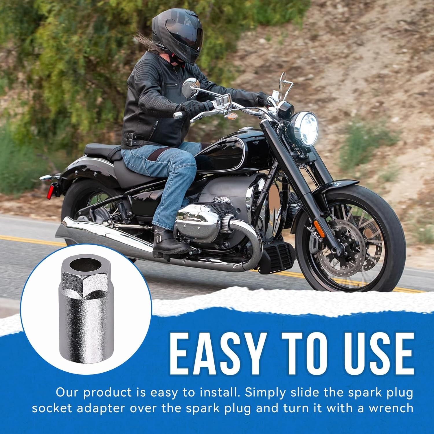 5/8″ Spark Plug Socket For Headers, Snowmobiles, motoRcycles,For Tight Clearance