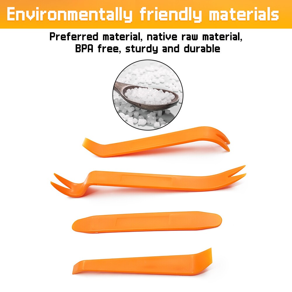 4PCS Plastic Pry Removal Fastener Clip Pliers Auto Safe Interior Dashboard Tools