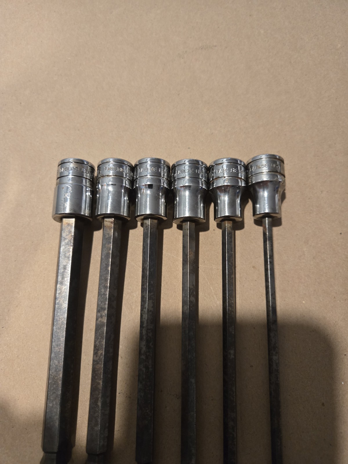 Snap On 3/8″ Drive 5/32-3/8 SAE Long Ball Hex Bit Driver Socket Set USA 206EFABL