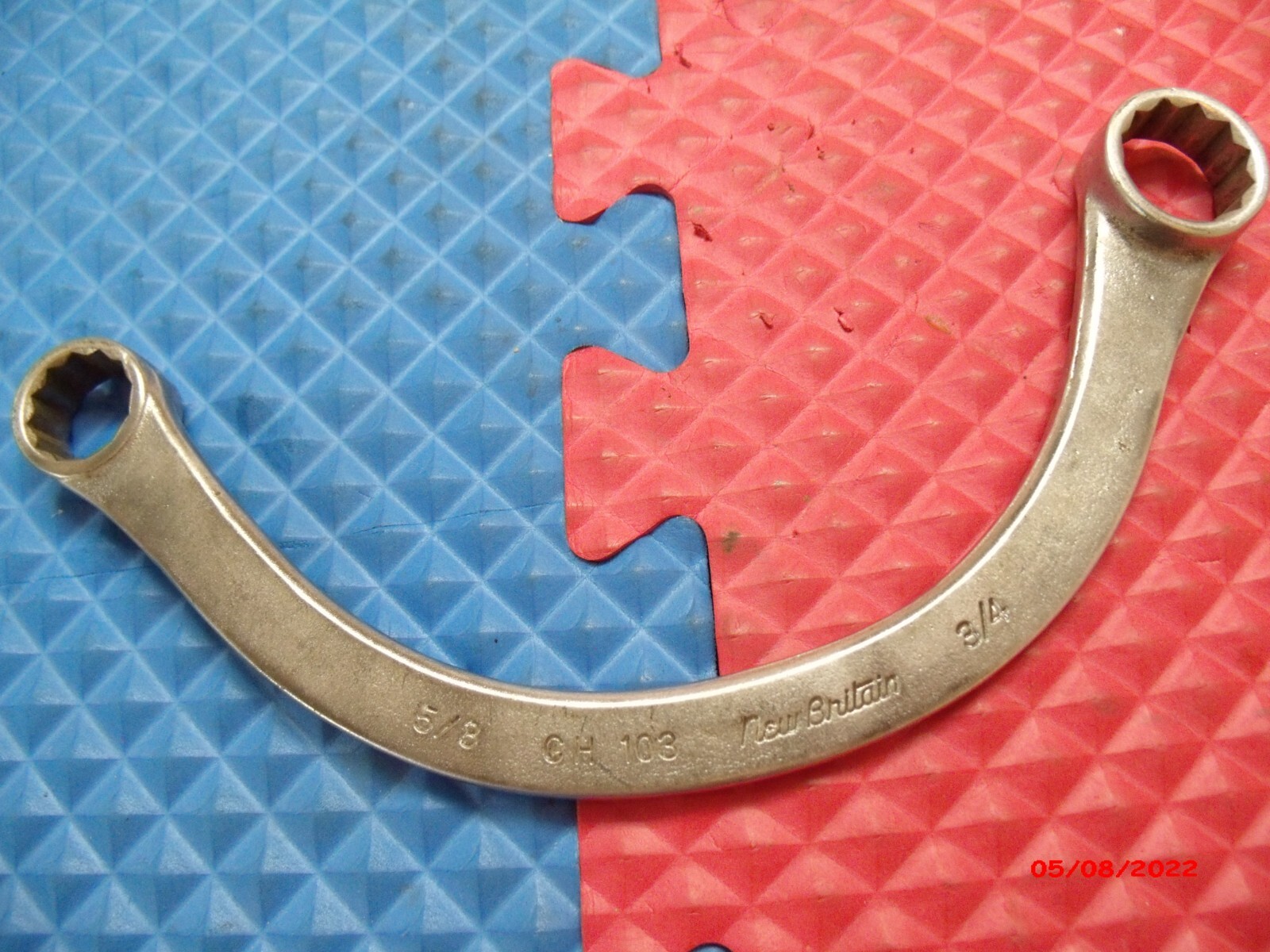 VINTAGE «NEW BRITAIN» U.S.A. #CH103 5/8″ – 3/4″ 12 POINT BOX OBSTRUCTION WRENCH.