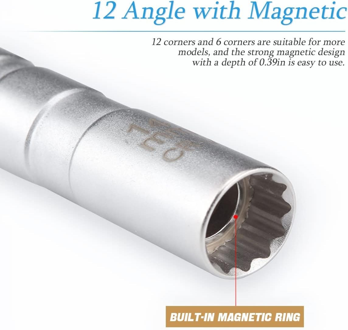 Durable Magnetic Socket Tool – 14mm Thin Walled, Universal Fit for Vehicles