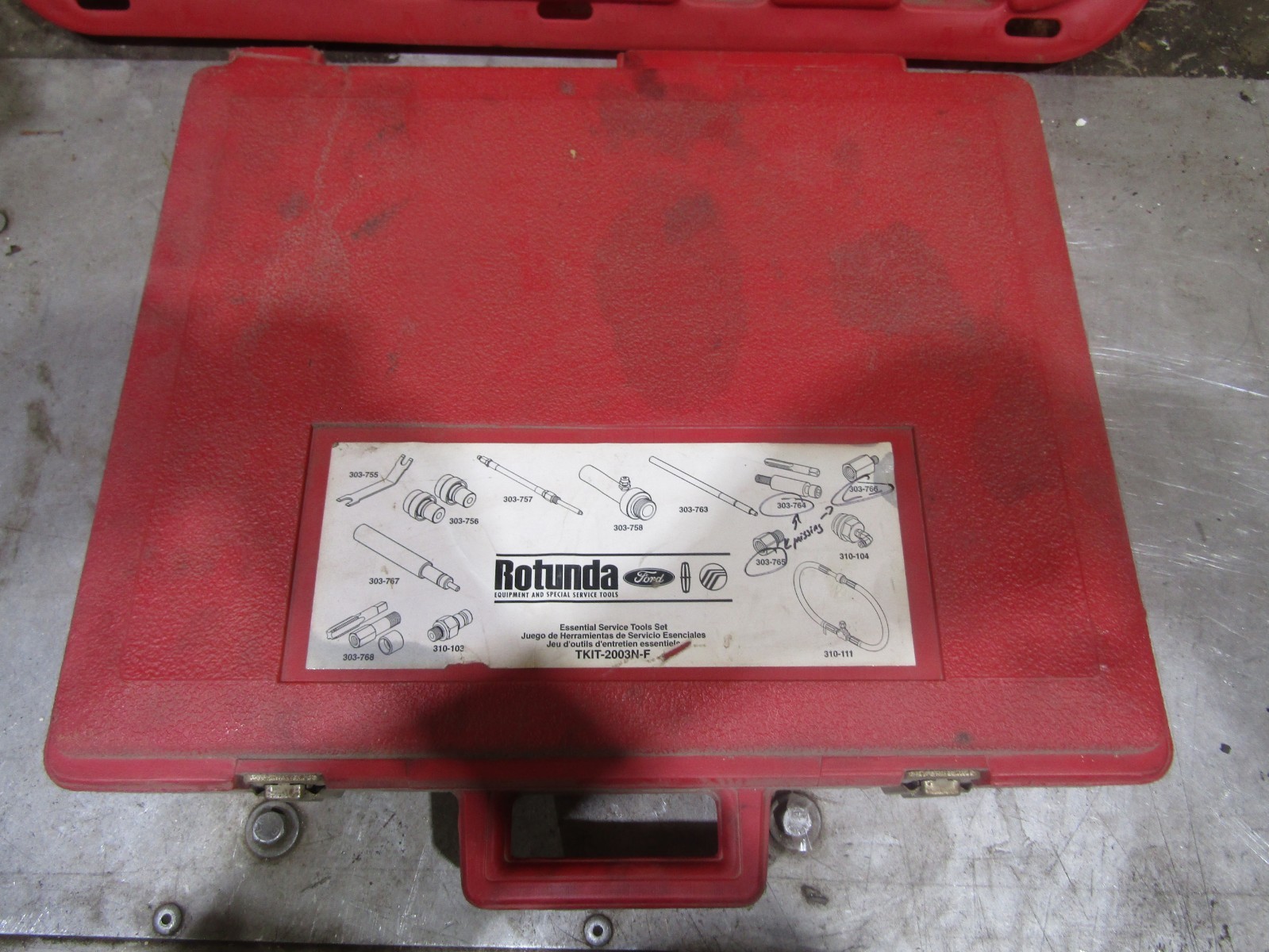 TKIT-2003N-F Ford Rotunda ESSENTIAL SERVICE TOOL KIT *INCOMPLETE* #109