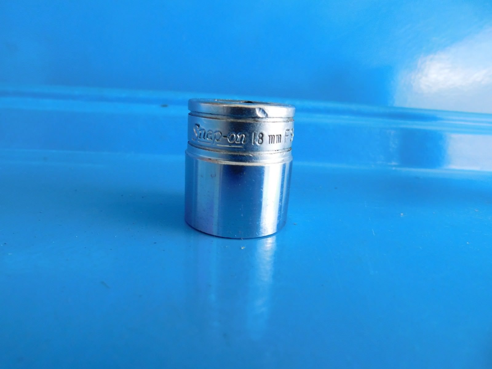 USED,SNAP ON 3/8 IN. DR.,»18mm» SHORT & DEEP SOCKETS,LOT OF 2, #’FSM18 & SFSM18