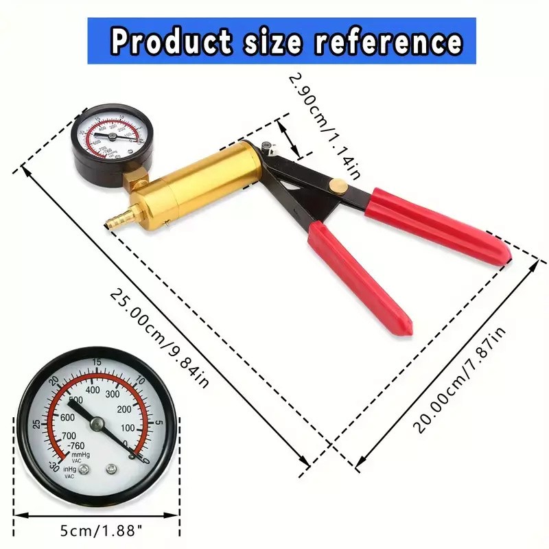 Hand Held Vacuum Pressure Pump Tester Set Brake Fluid Bleeder Bleeding Kit W/Box