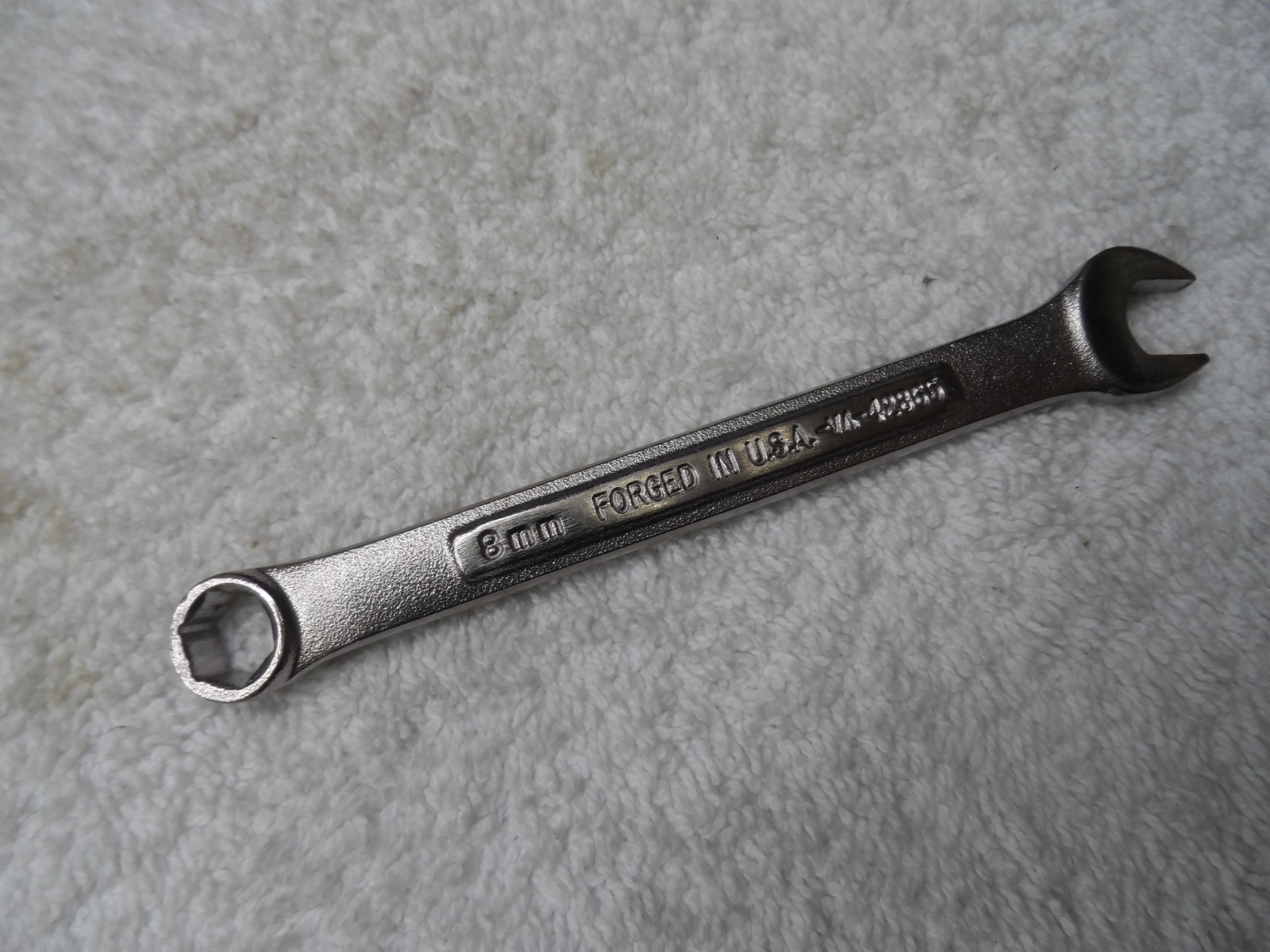 Craftsman Metric Satin Combination Wrench, 6pt, USA NOS, 8mm – Part # 42865