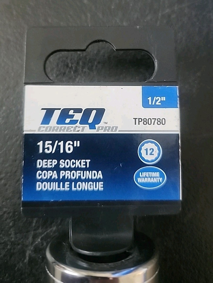 TEQ Correct Professional 3/8″ Drive 6-Point Deep Socket 22mm. Part # TP80408