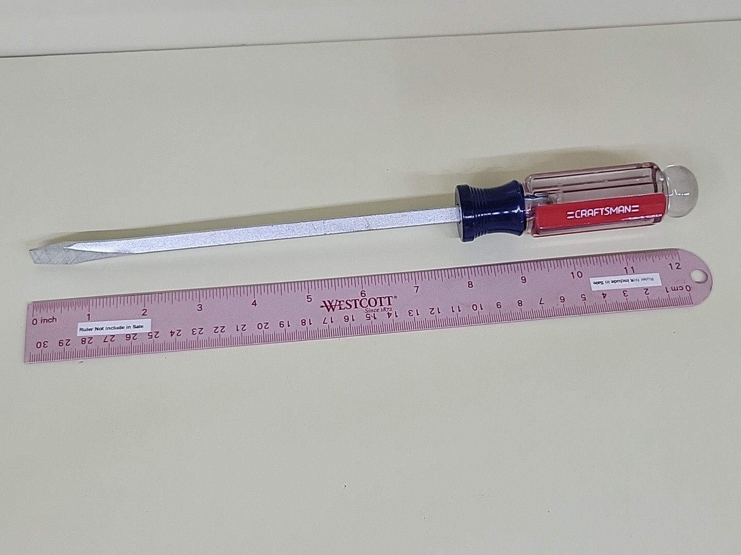 Craftsman 41587 8″ Shank 5/16″ Flat Tip 12″ Screwdriver Square Shaft USA NOS