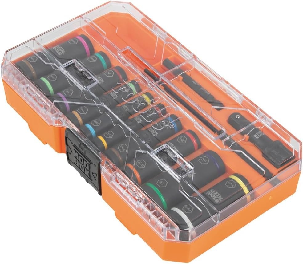 Klein Tools 65239 KNECT Flip-20: Durable Impact Socket Set with MODbox Storage