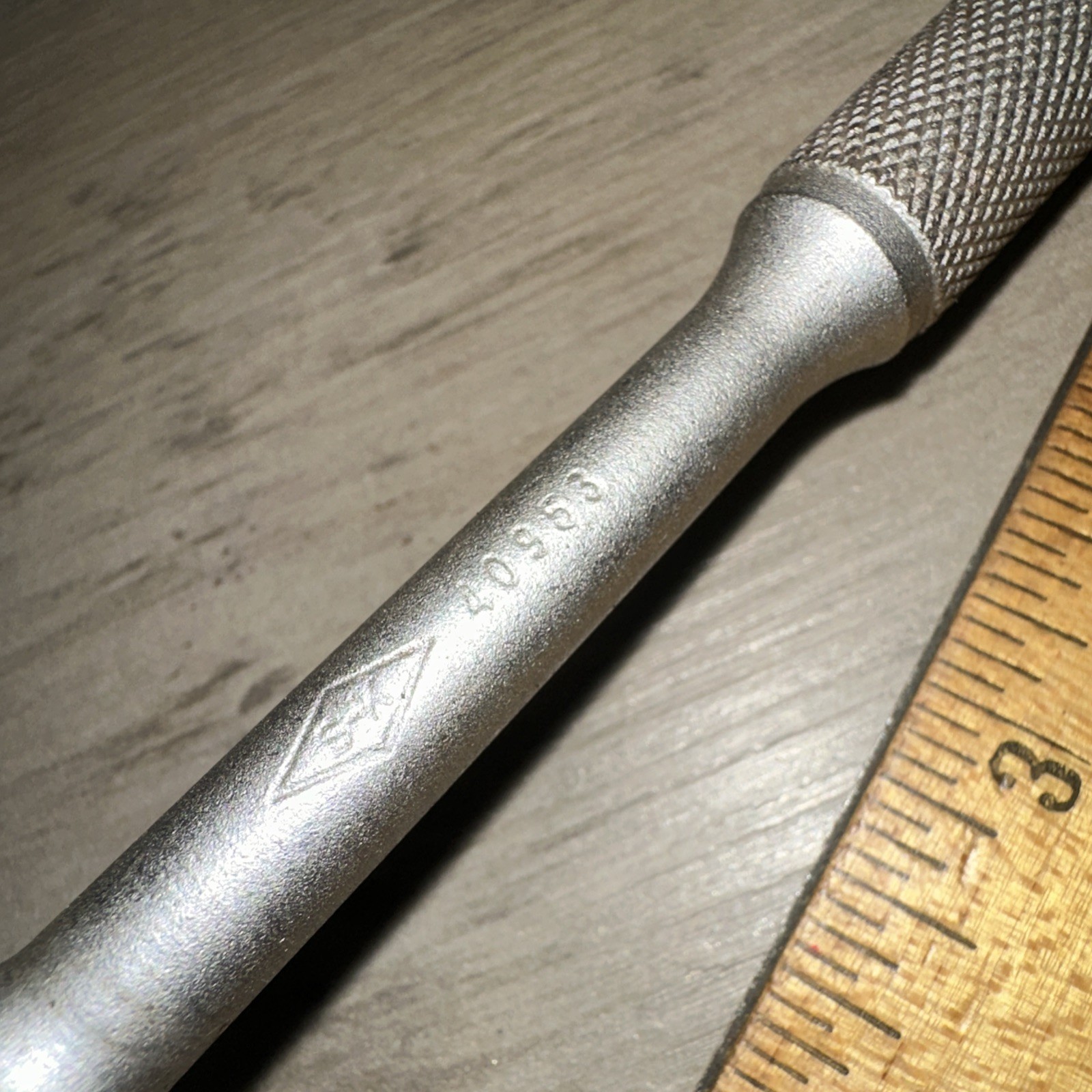 Vintage S-K SK Tools Flex Head Breaker Bar 40953 1/4” Diamond Logo & 1/4” Socket
