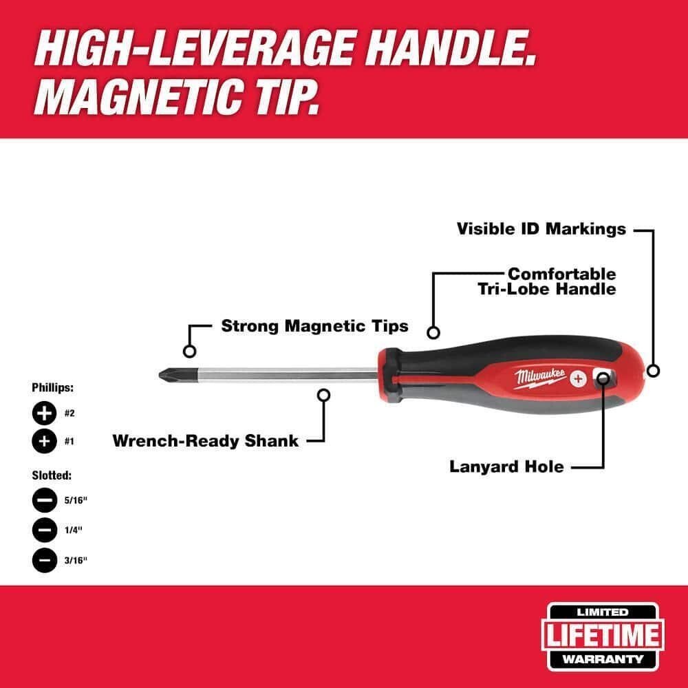Milwaukee 3/8 in. SAE/Metric Ratchet & Socket Mechanics 56 pc & Screwdriver Set