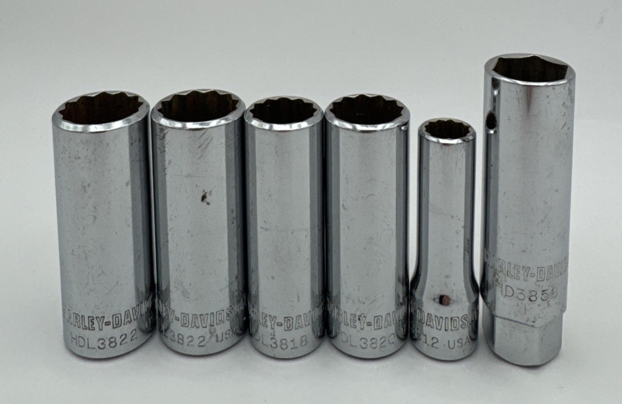 Harley Davidson 6 Piece Drive Deep Socket Set. Extremely Clean. See Description