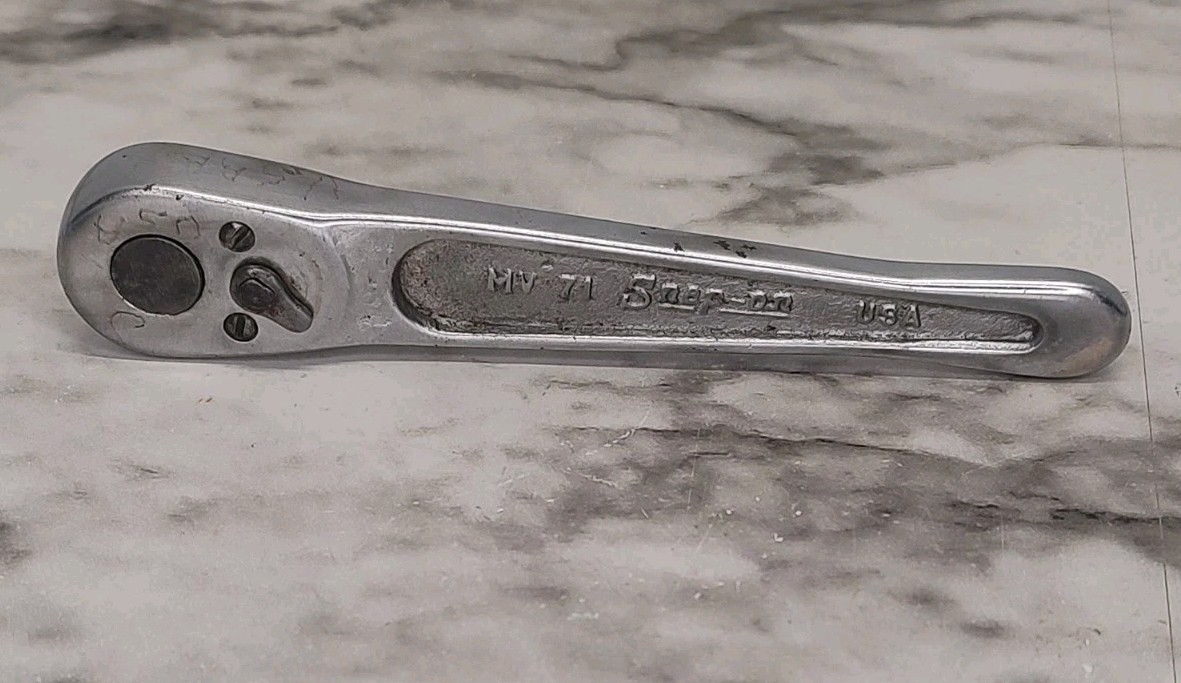 Snap-On MV71 1/4″ Drive Ratchet USA Made – Smooth Action – Tested & Working