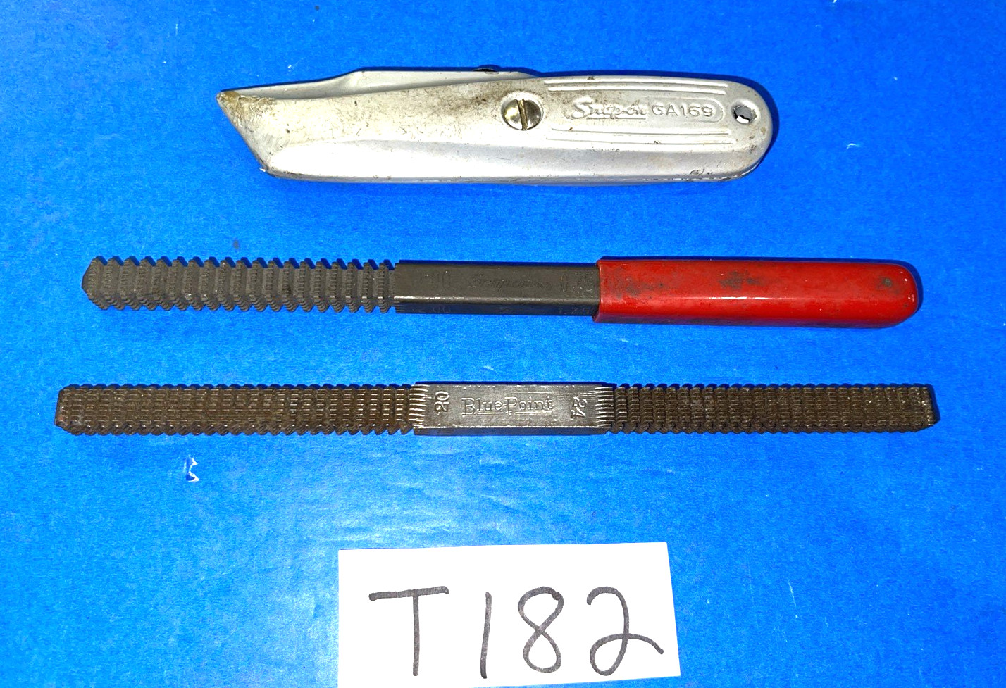 SNAP ON TOOLS 3 PIECE THREAD RESTORER FILES & UTILITY KNIFE