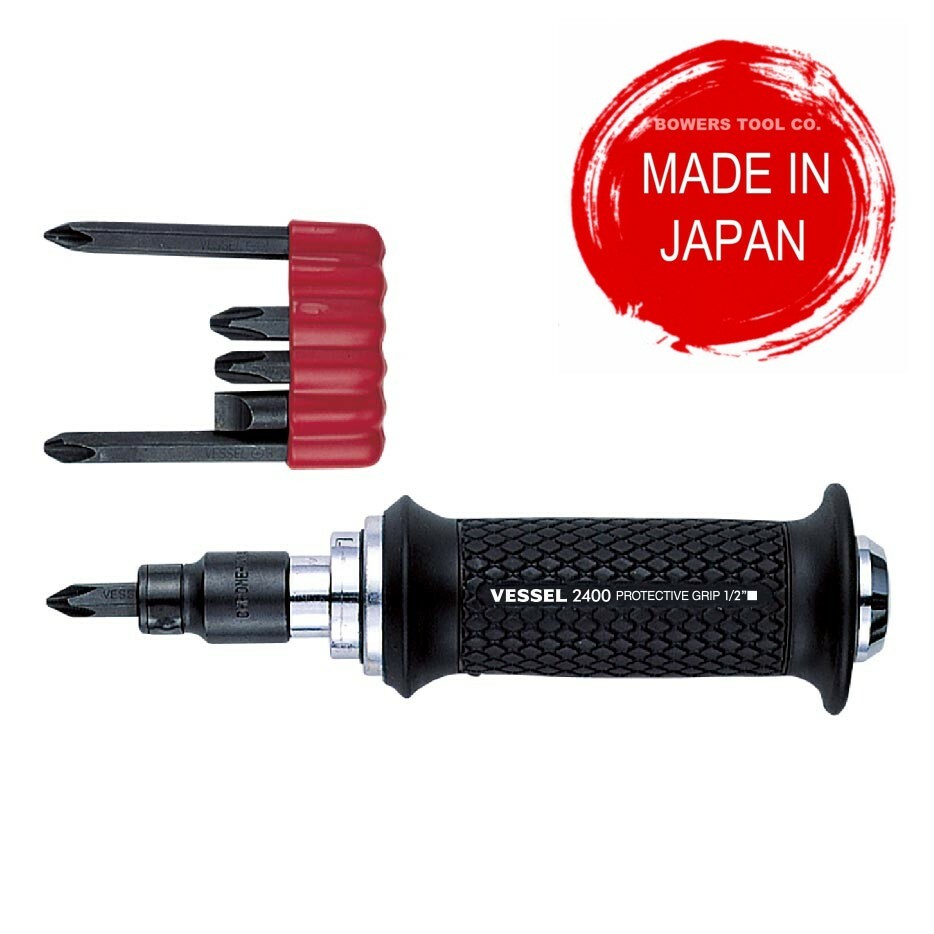 Vessel Manual Impact Driver Cushion Grip Handle 5/16″ Hex 1/2″ Drive 240001