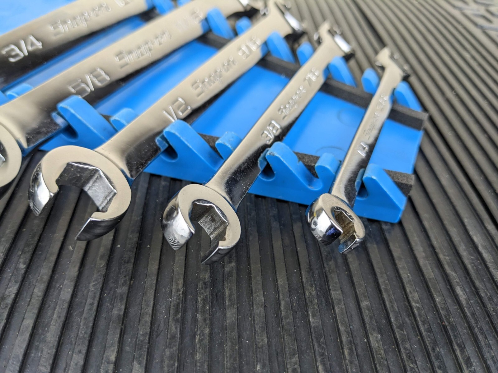 #be249 SNAP ON RXFS605B SAE 6 PT DOUBLE FLARE NUT WRENCH SET 1/4″- 13/16″