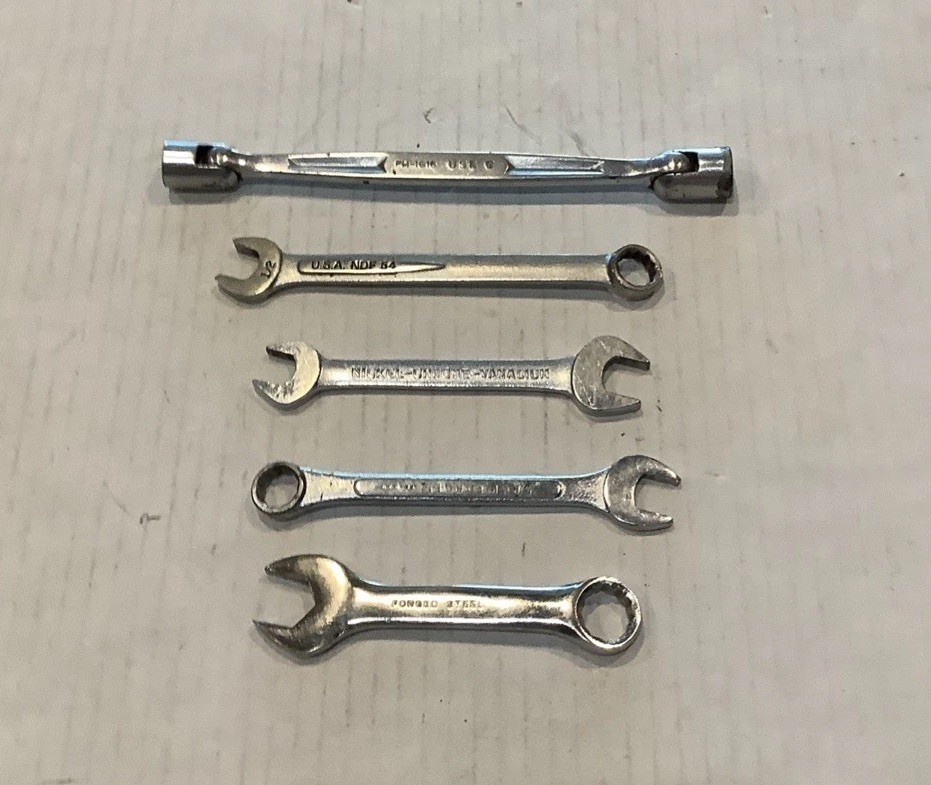 Combination Wrenches Snap On, Cummins, Toyota Motor, Napa, Thorsen Lot of 5