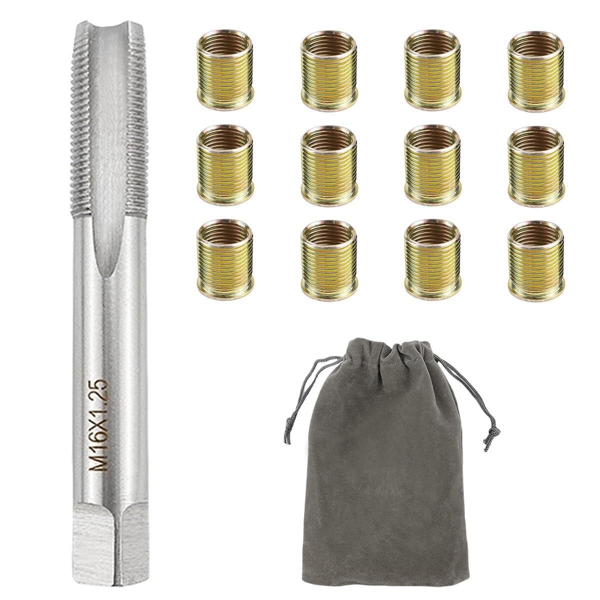 M14x1.25 & M16x1.25 Spark Plug Thread Repair Tool Set – High Speed Steel Taps &
