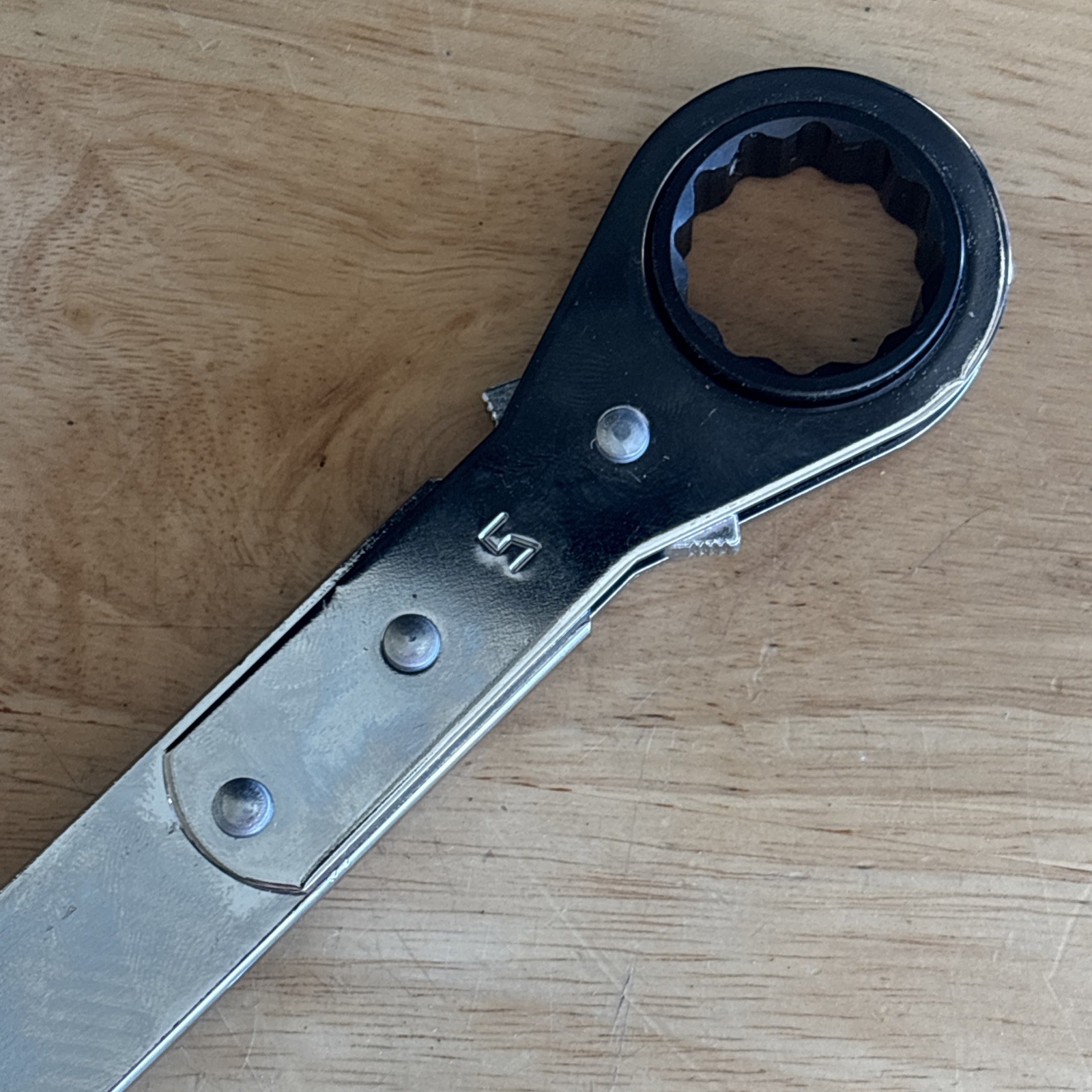 Lang 3/4″ x 7/8″ Long Ratcheting Box End Wrench 12pt Reversible 9660 USA NEW