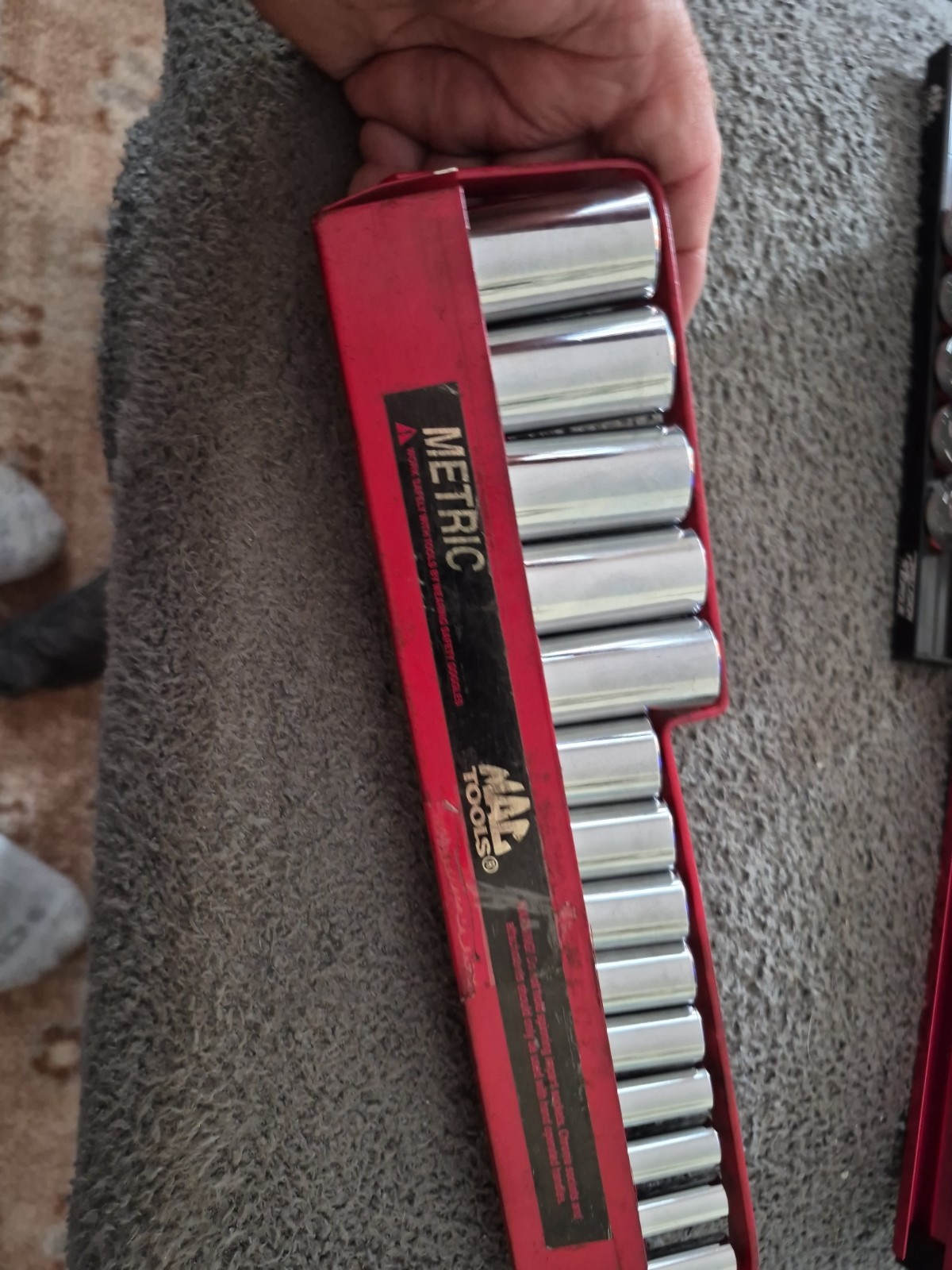Mac Tools 14pc 3/8″ Drive 12PT Metric Deep Non-Slip Socket Set XDMMR USA