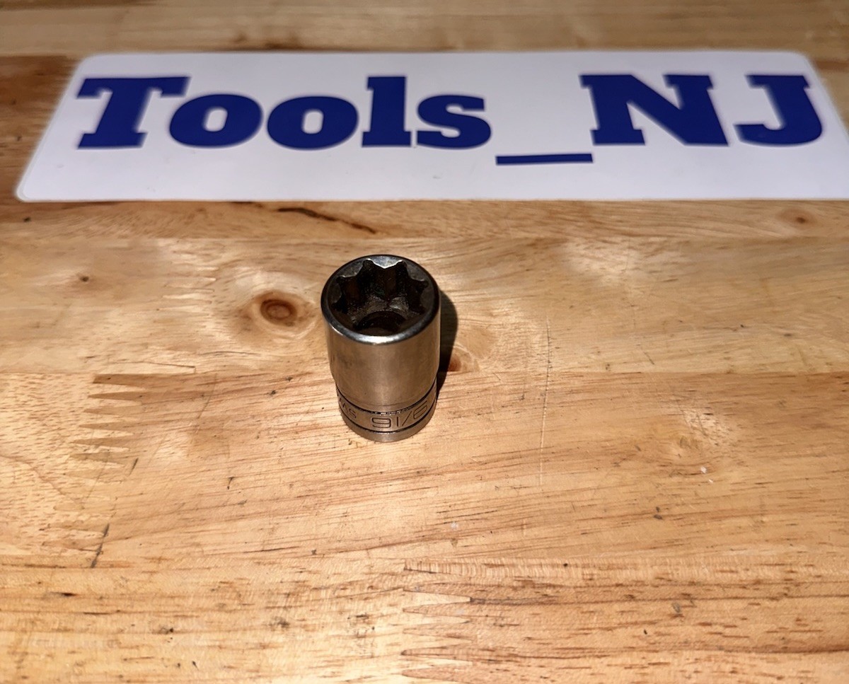 Snap On 1/2″ Drive 8-Point SAE 9/16″ Double Square Socket, SW418