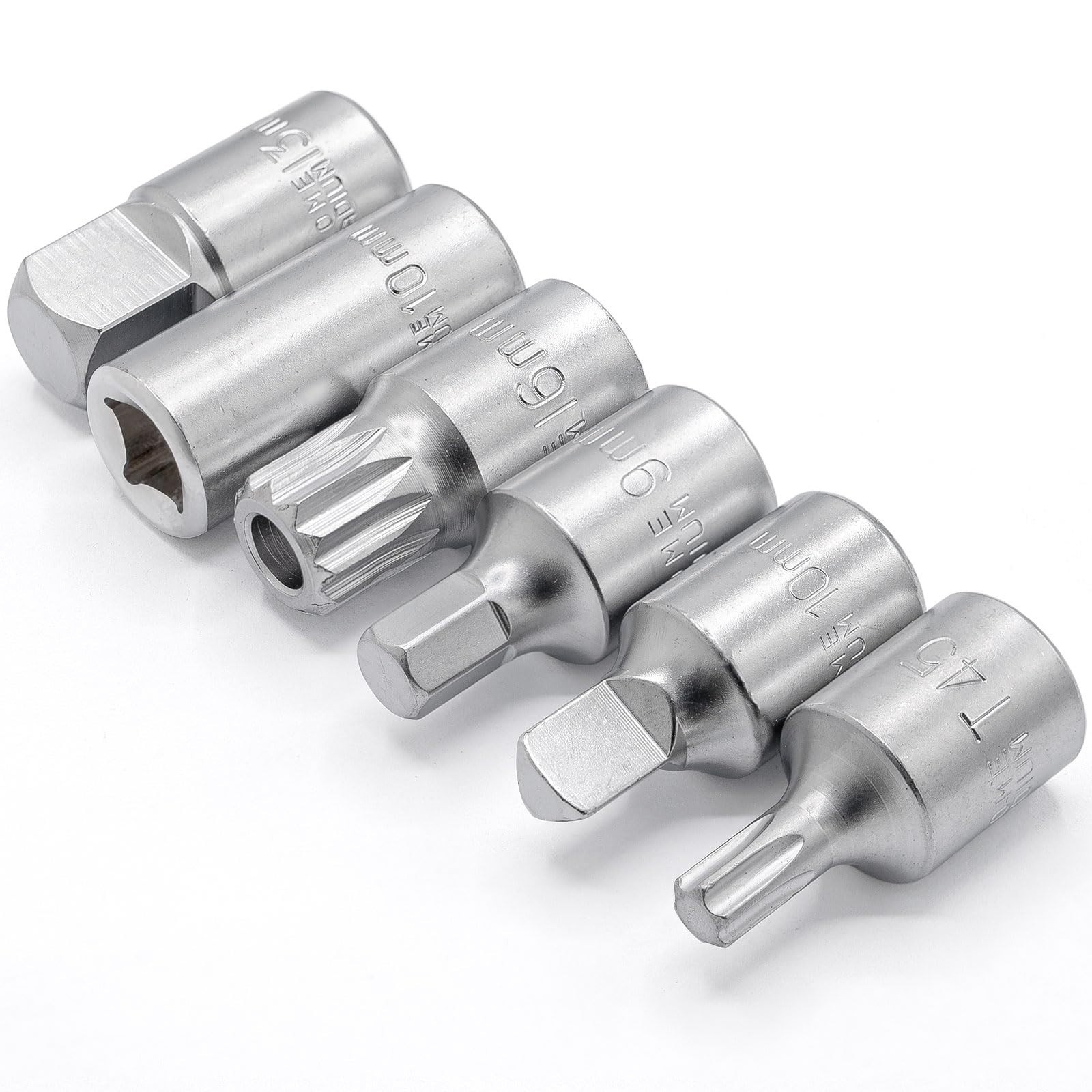 DAKCOS 23 Pcs Oil Drain Plug Key Set, 3/8” Drive Oil Service Socket Set, CR-V