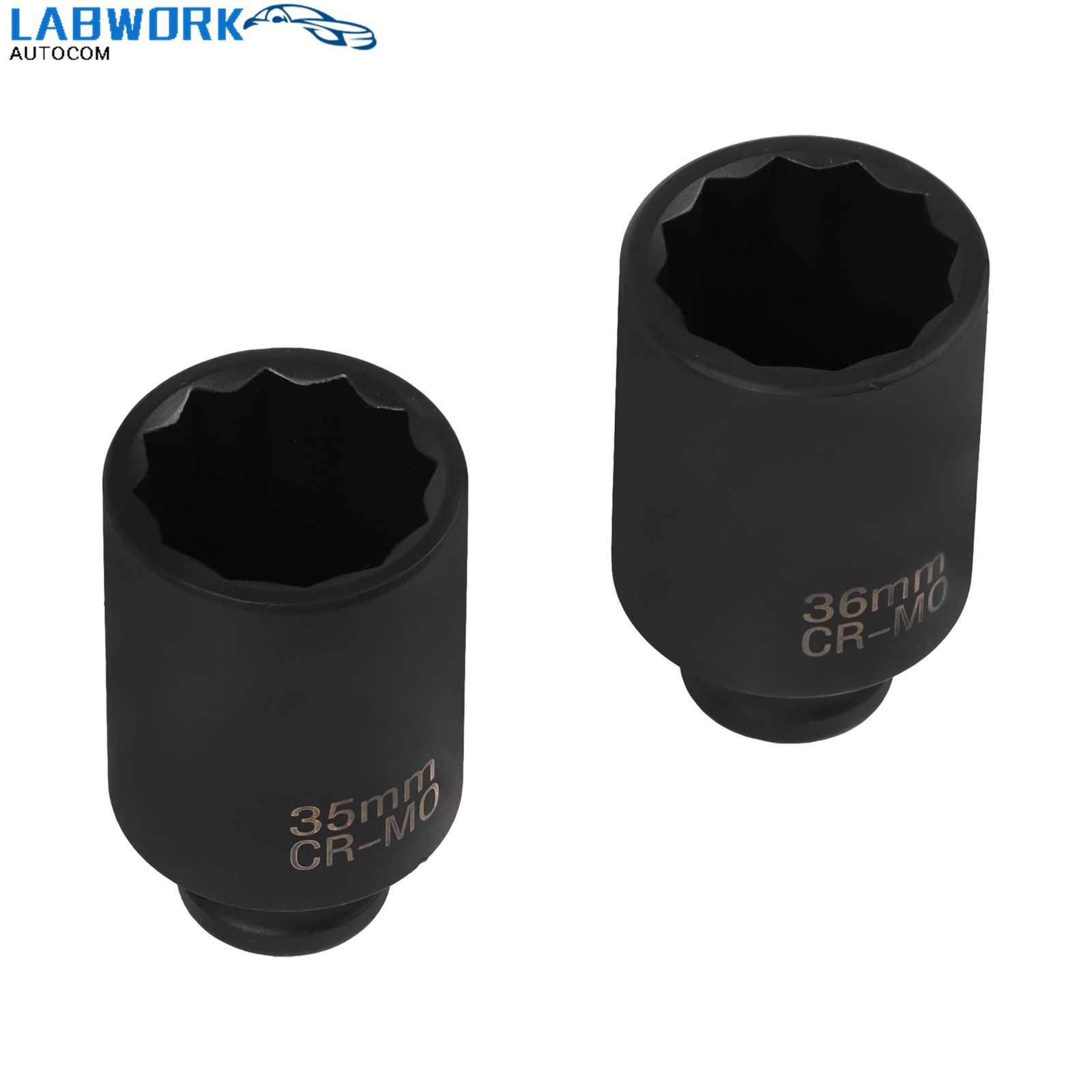 1 Set 8Pcs 12 Point 1/2″ Drive Deep Spindle Axle Nut Impact Socket Set