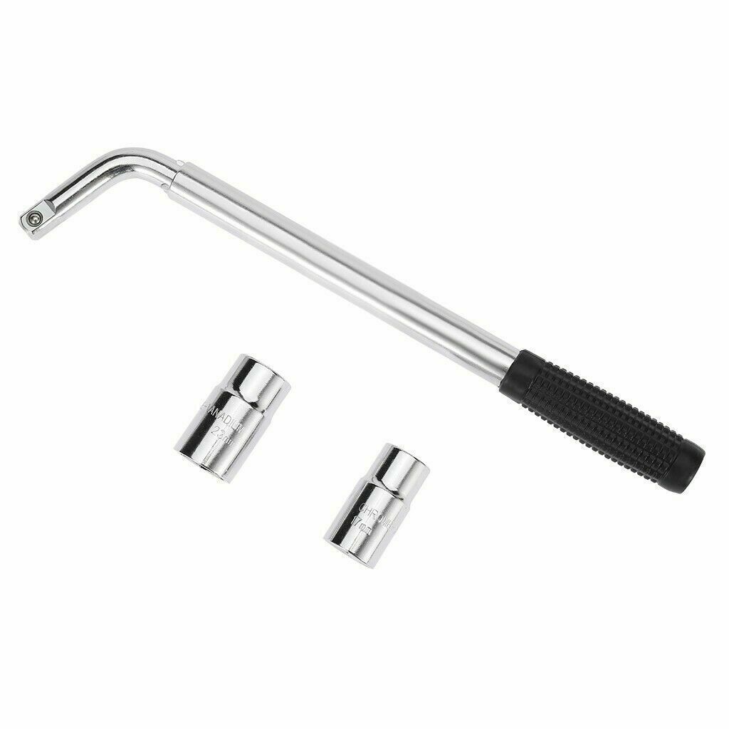17 19 21 23mm Lug Wheel Brace Wrench Tyre Spanner Sockets Nut Removal Repair