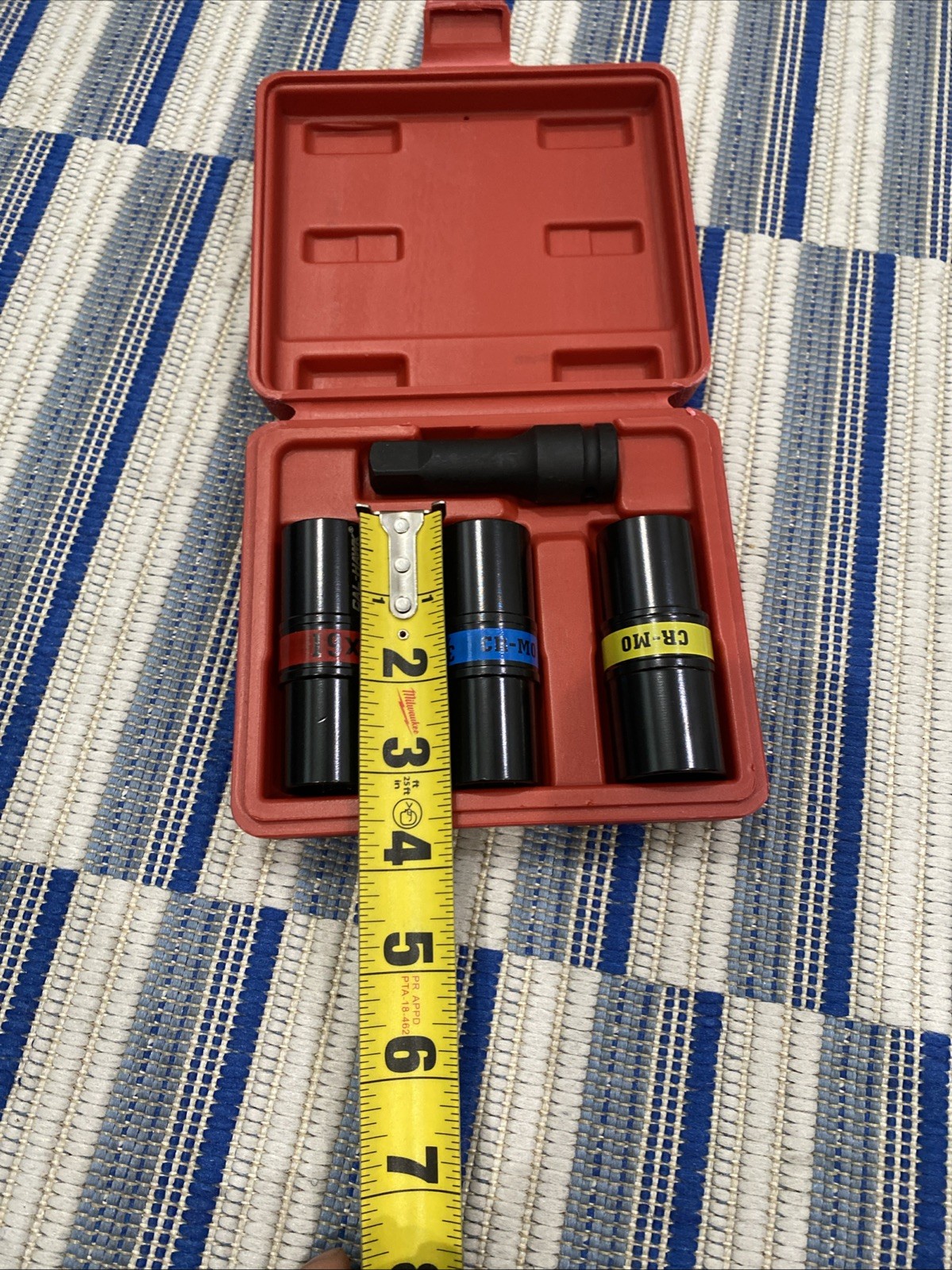 4PC 1/2″ DR FLIP LUG NUT IMPACT SOCKET SET METRIC/SAE MAG WHEEL Thin Wall TAIWAN