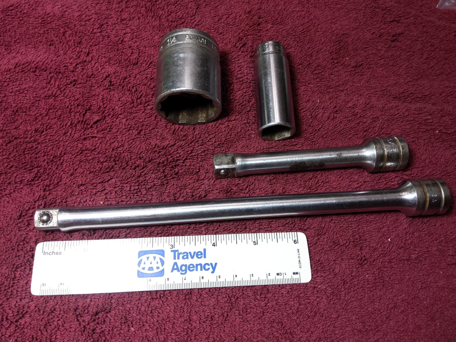 6 Snap-On Set, SX5 & SX10 3/4″ SFS-241, 1 1/4″ SW-401, VS1214, 13/16″ Swival CFU