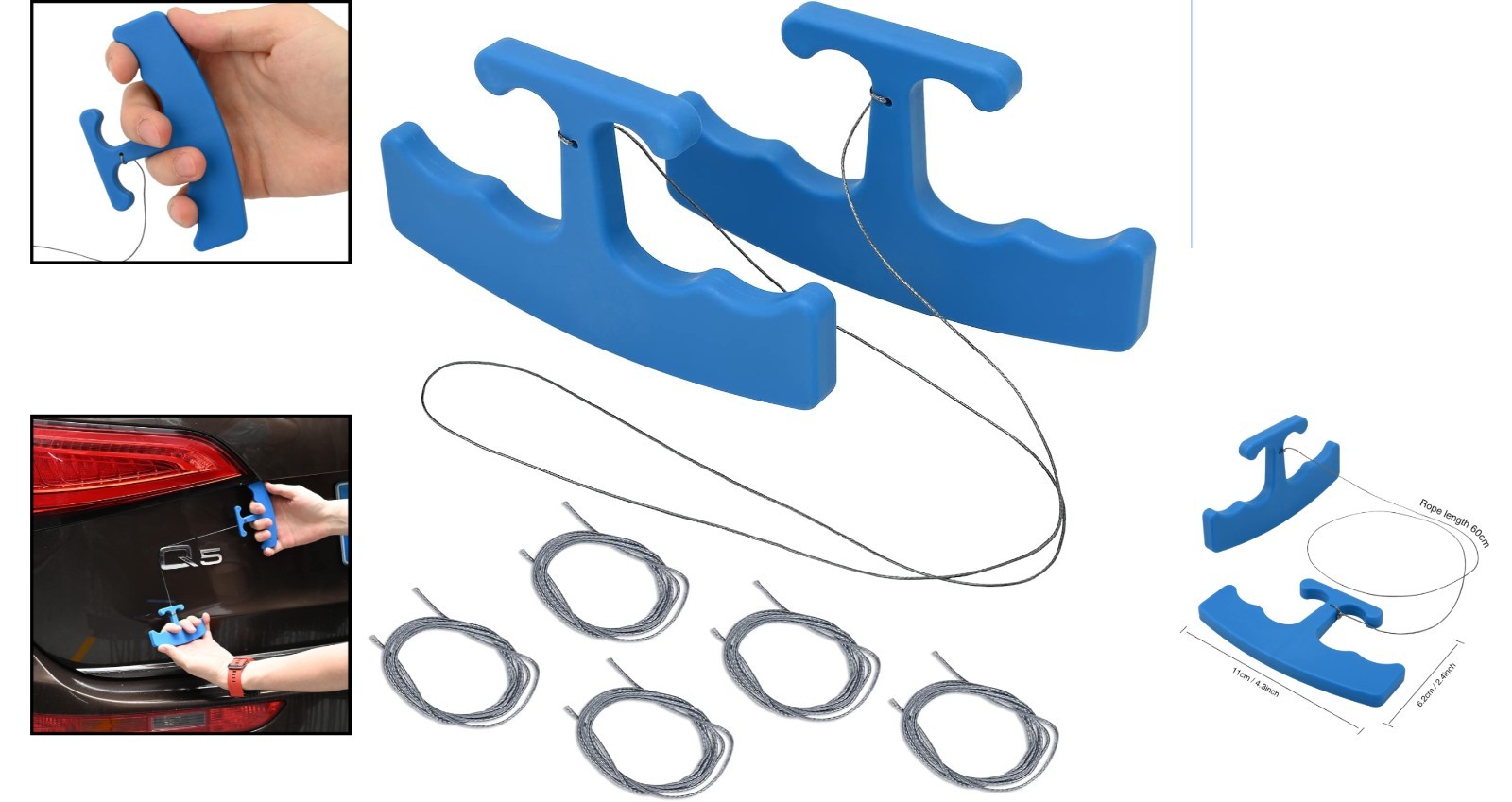Versatile Car Emblem and Logo Removal Tool – 5 PCS Replacement Cords Kit