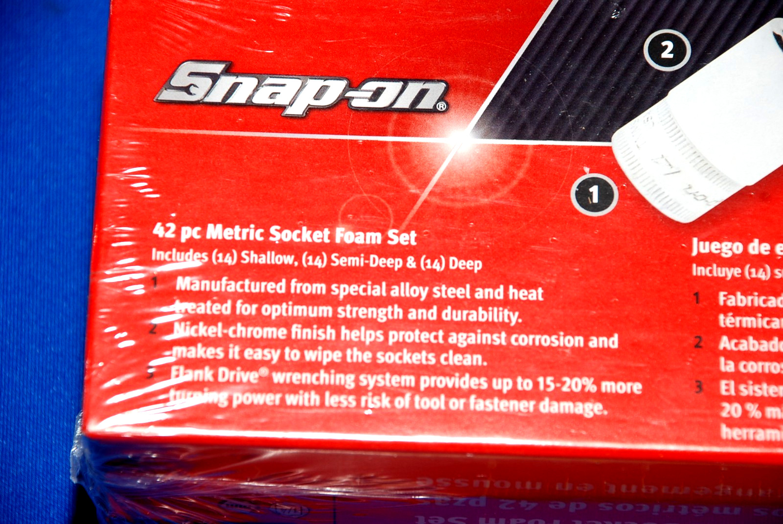 Snap-on NEW 42 PIECE 1/4″ Drive 6-Point Metric Socket Set with Red PRO-FI Foam