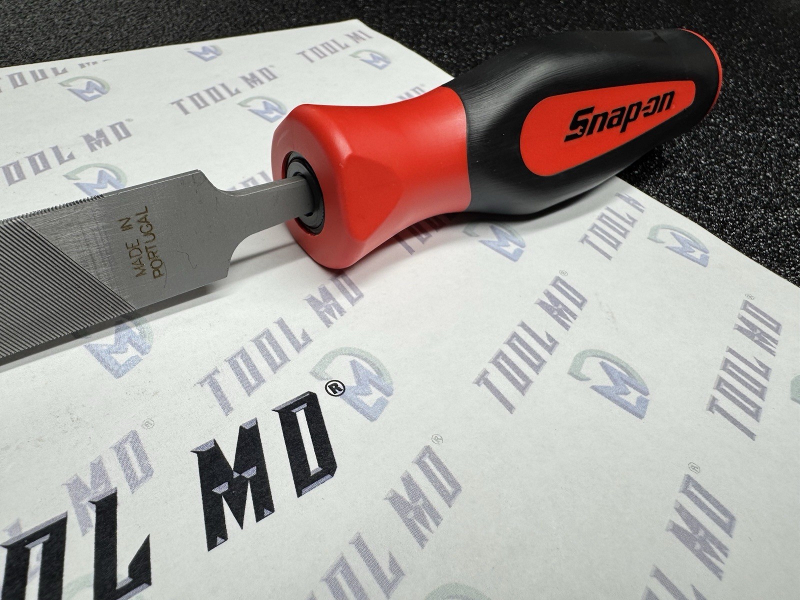 Snap-on Tools NEW RED Soft Grip Flat 8” Length Blade Mill File SGHF615B 8MA