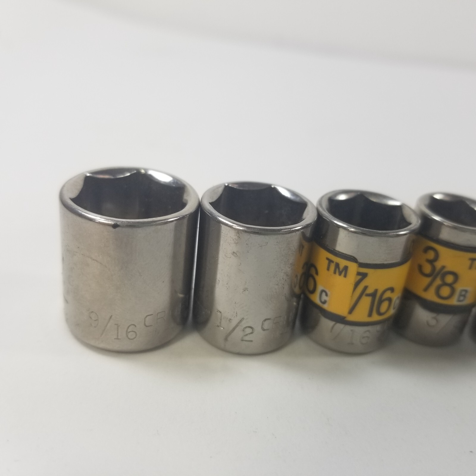 6x Craftsman 1/4″ Drive SAE Sockets inverted G USA 5/16 11/32 3/8 7/16 1/2 9/16