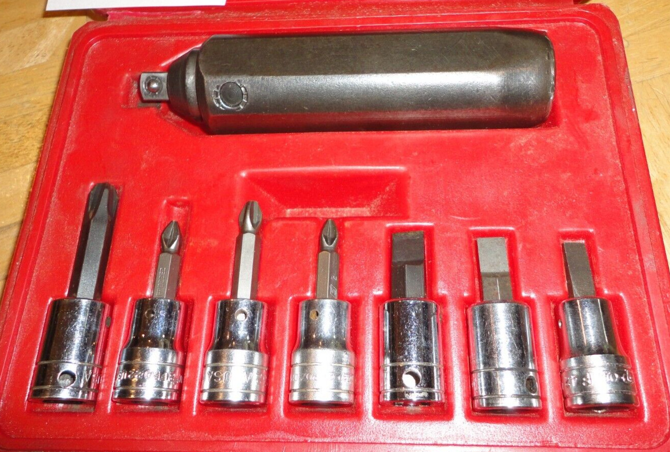 SNAP-ON TOOLS 8 PIECE 3/8 DRIVE IMPACT DRIVER SET 208EPIT
