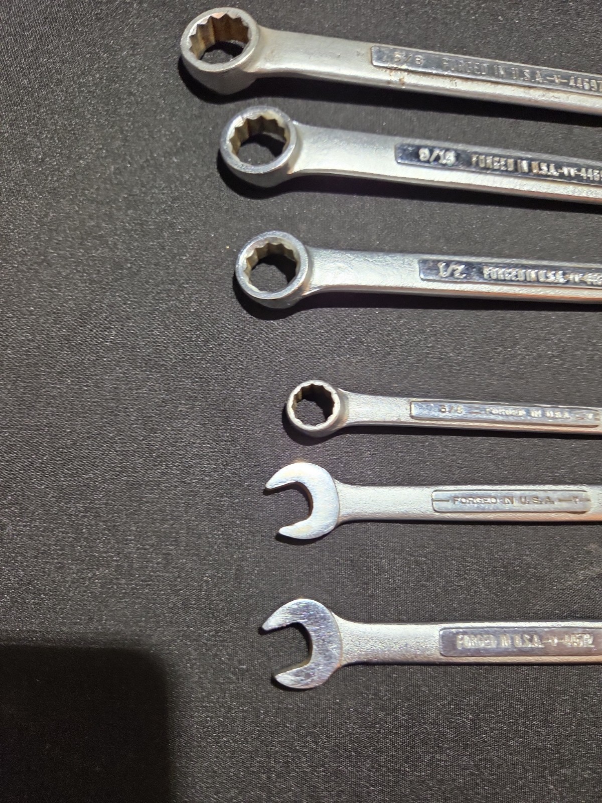 Craftsman Tool SAE Wrenches 4 Comb. 5/8″,9/16″,1/2″3/8″ 2 Open End 7/16″,3/8″