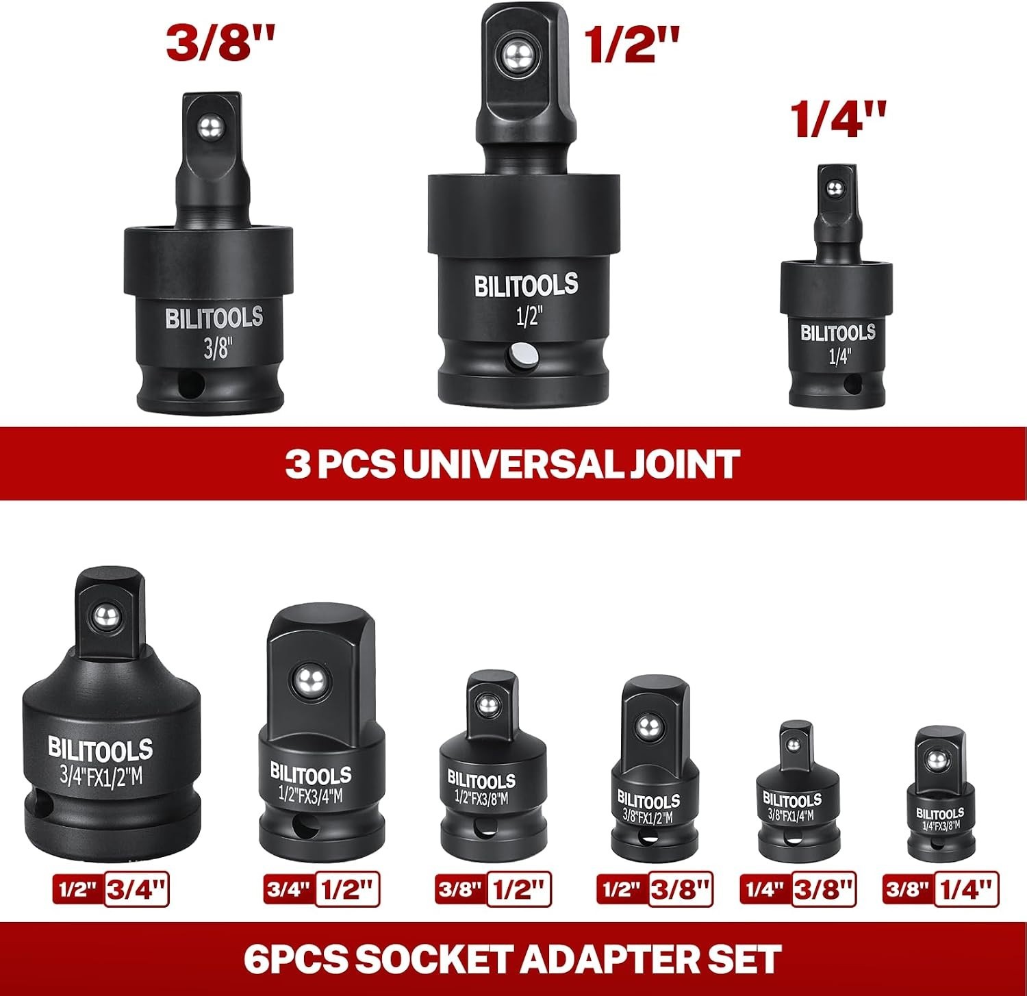 Impact Socket & U-Joint Adapter Kit | Corrosion Resistant