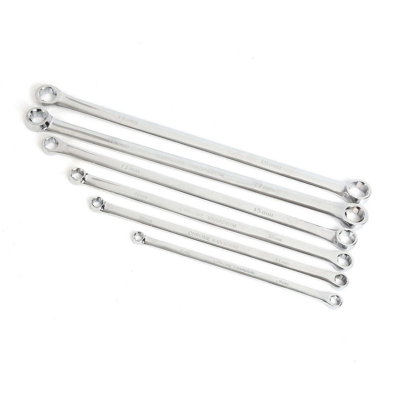 6 Pc 45-Degree Metric Bolt Extractor Wrench Set Offset Box End Wrenches 8 -19 mm