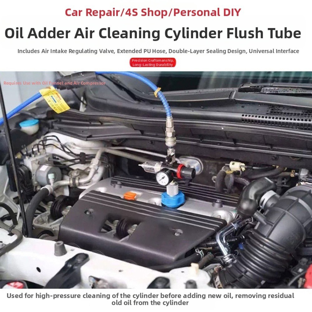 Extended PU Hose Oil Filler Funnel with Double Seal and Standard Connectors