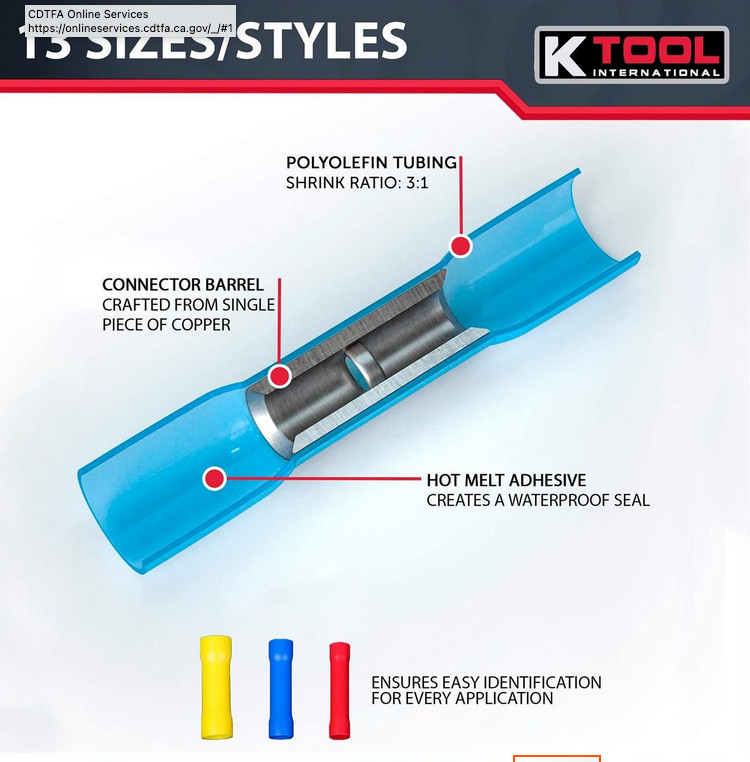 K TOOL INTERNATIONAL TERMINAL ASSORTMENT – 360 PIECES PLUS CASE – KTI00087