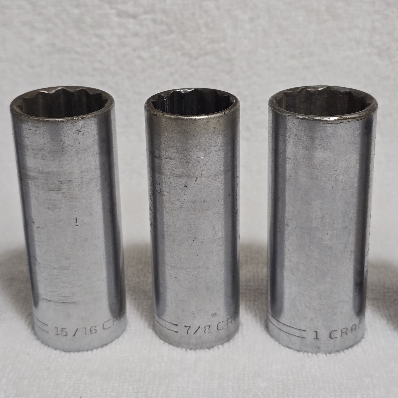VTG Craftsman USA 1/2″ Drive Deep Socket Set 6pc 1/2-1″ + 13/16 Spark Plug