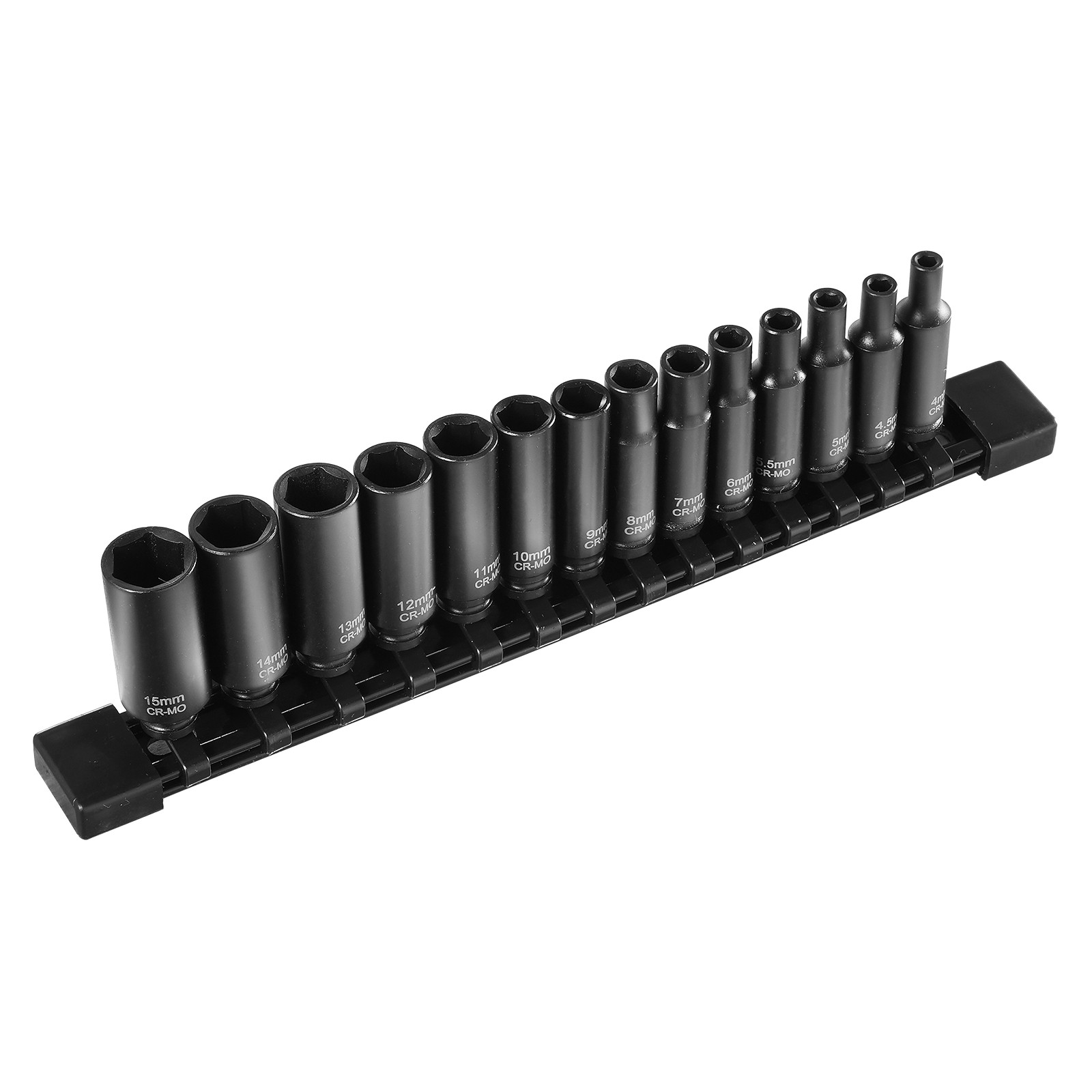 VEVOR Impact Sockets Set 14pcs 6-Point 1/4″ Drive Bit Ratchet Tool Kit Case