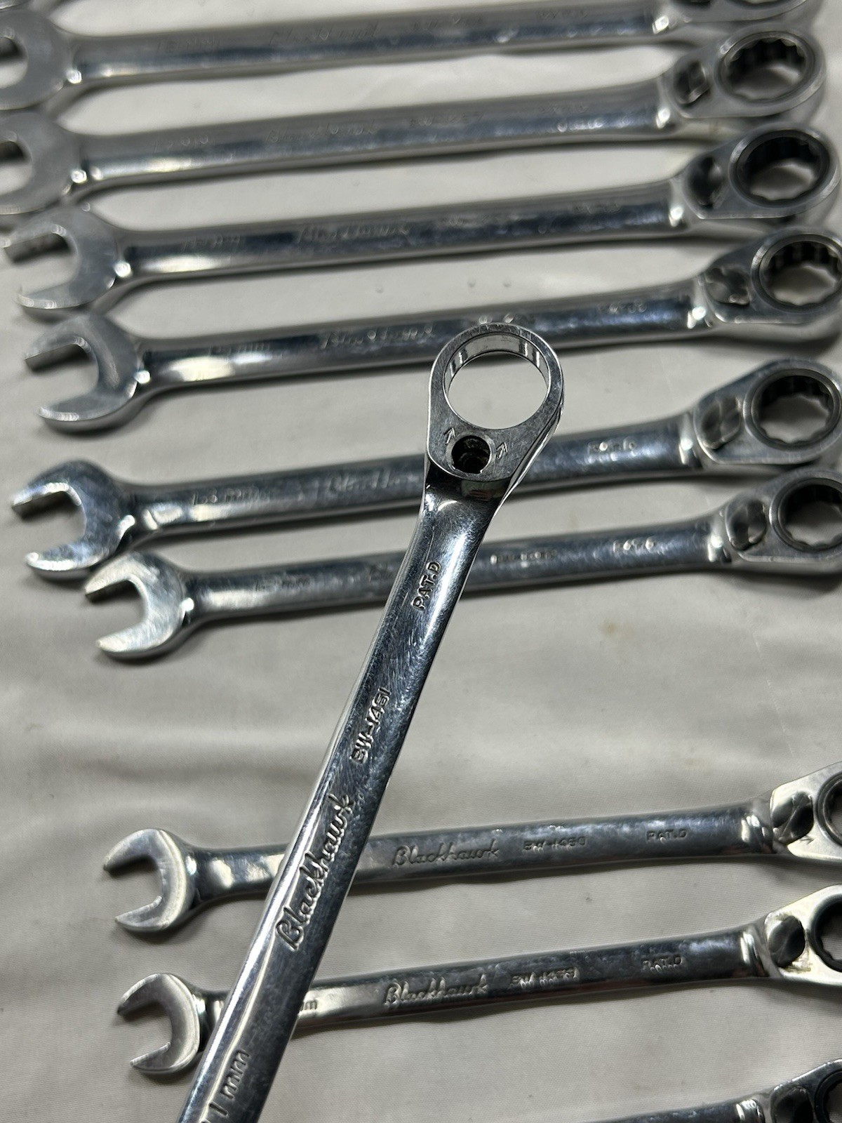 Blackhawk by Proto BW-1408 11pcMetric reversible ratcheting combination wrenches