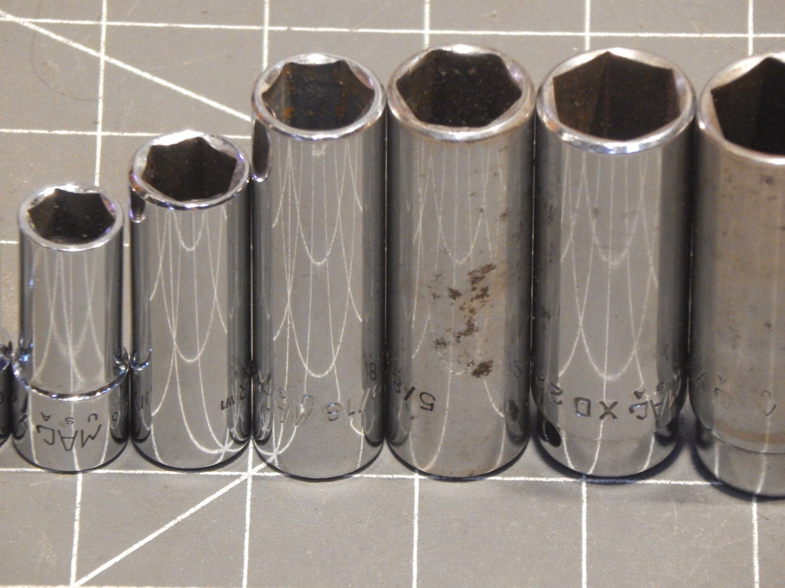Mac 12Pc 3/8 Drive SAE Deep Socket Set 1/4″ 15/16″ XD 6Pt Dr